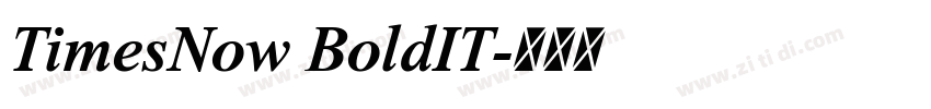 TimesNow BoldIT字体转换 TimesNow BoldIT字体转换